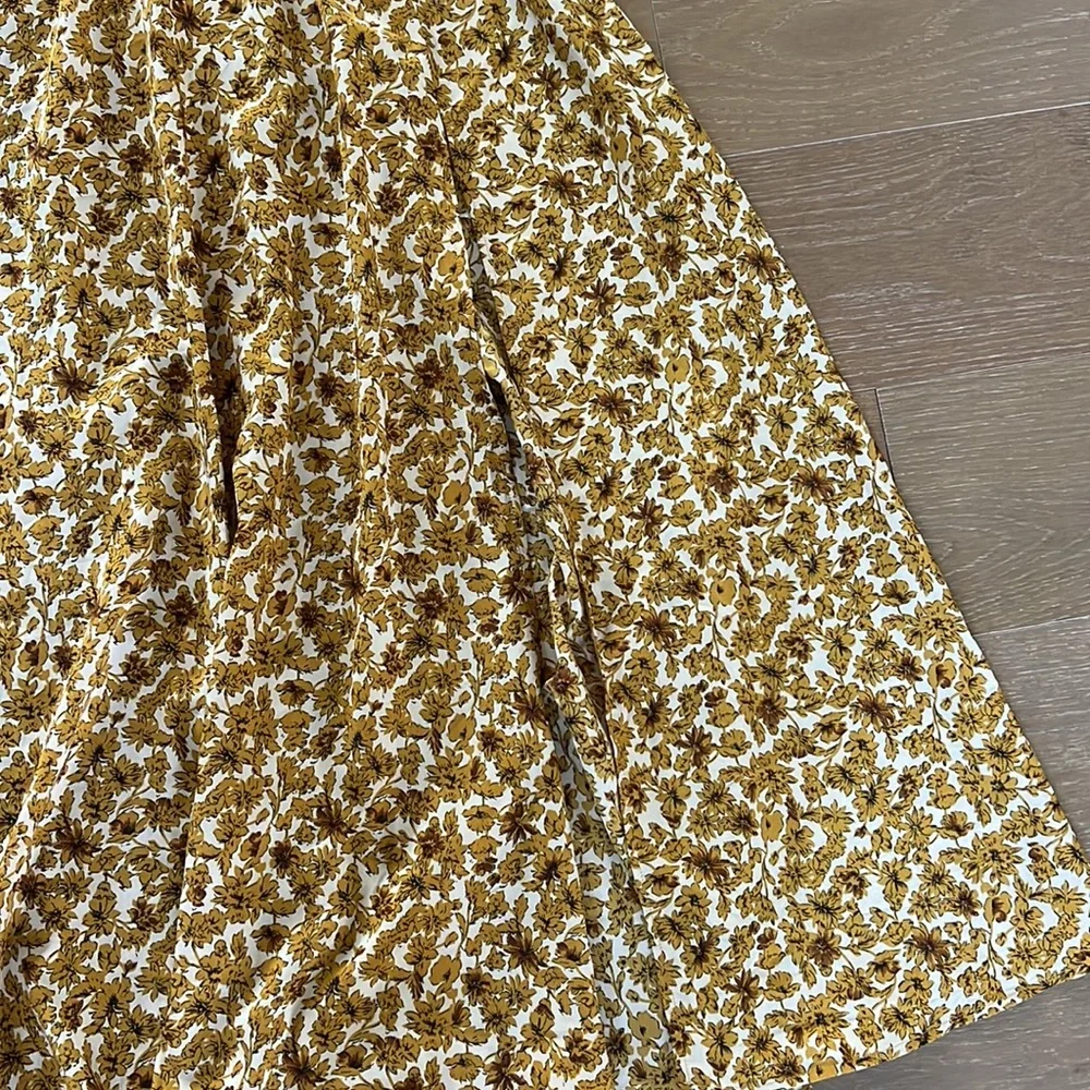 NWT Lulu’s These are the Days Mustard Yellow Floral Print Halter Maxi Dress | S - Picture 8 of 12